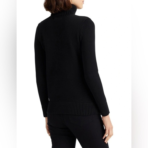 Lauren Ralph Lauren Instarsia - Knit Cotton Turtleneck Sweater. Size Small. - Picture 4 of 8